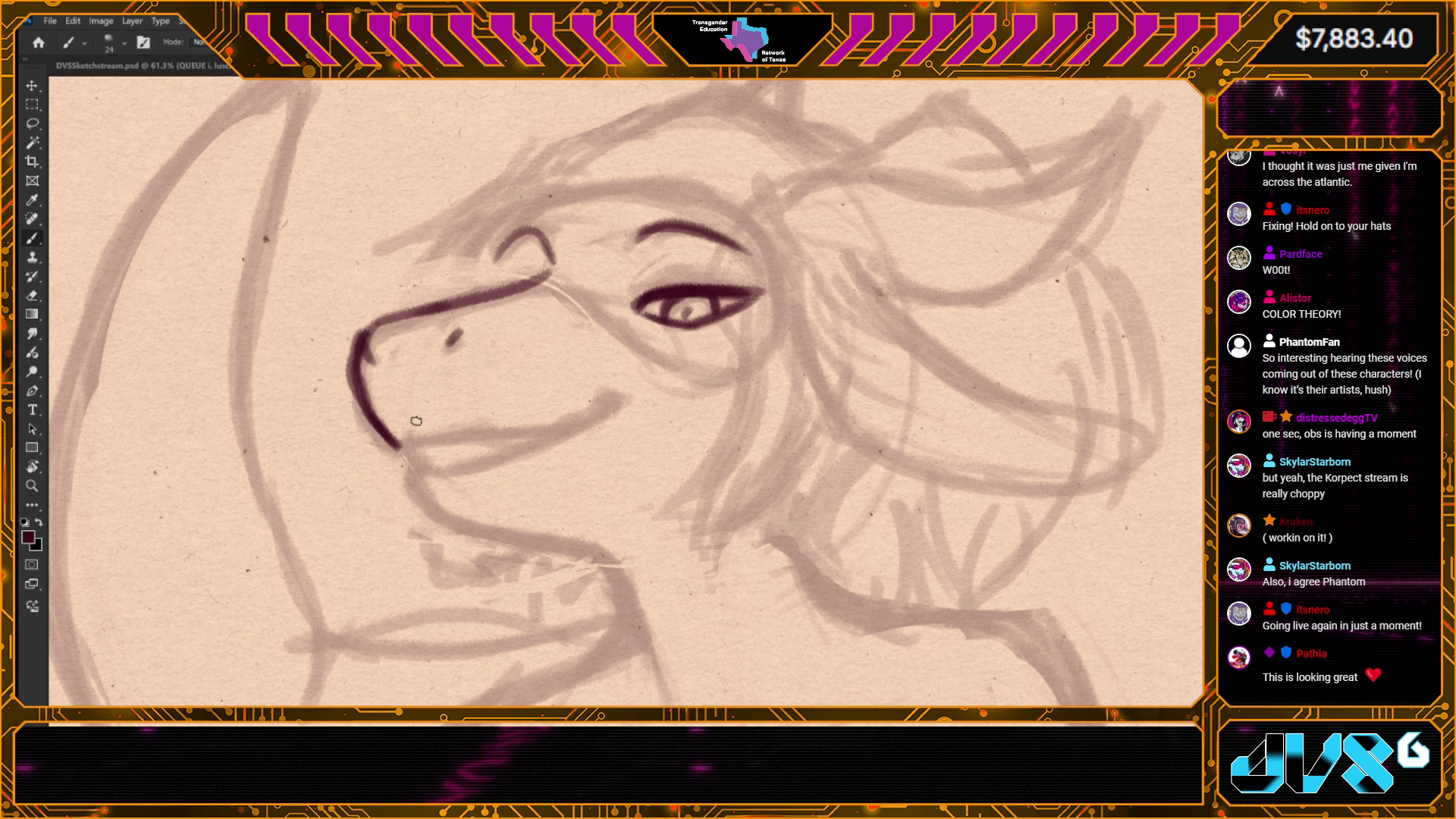 Glopossum Charity Sketch Stream